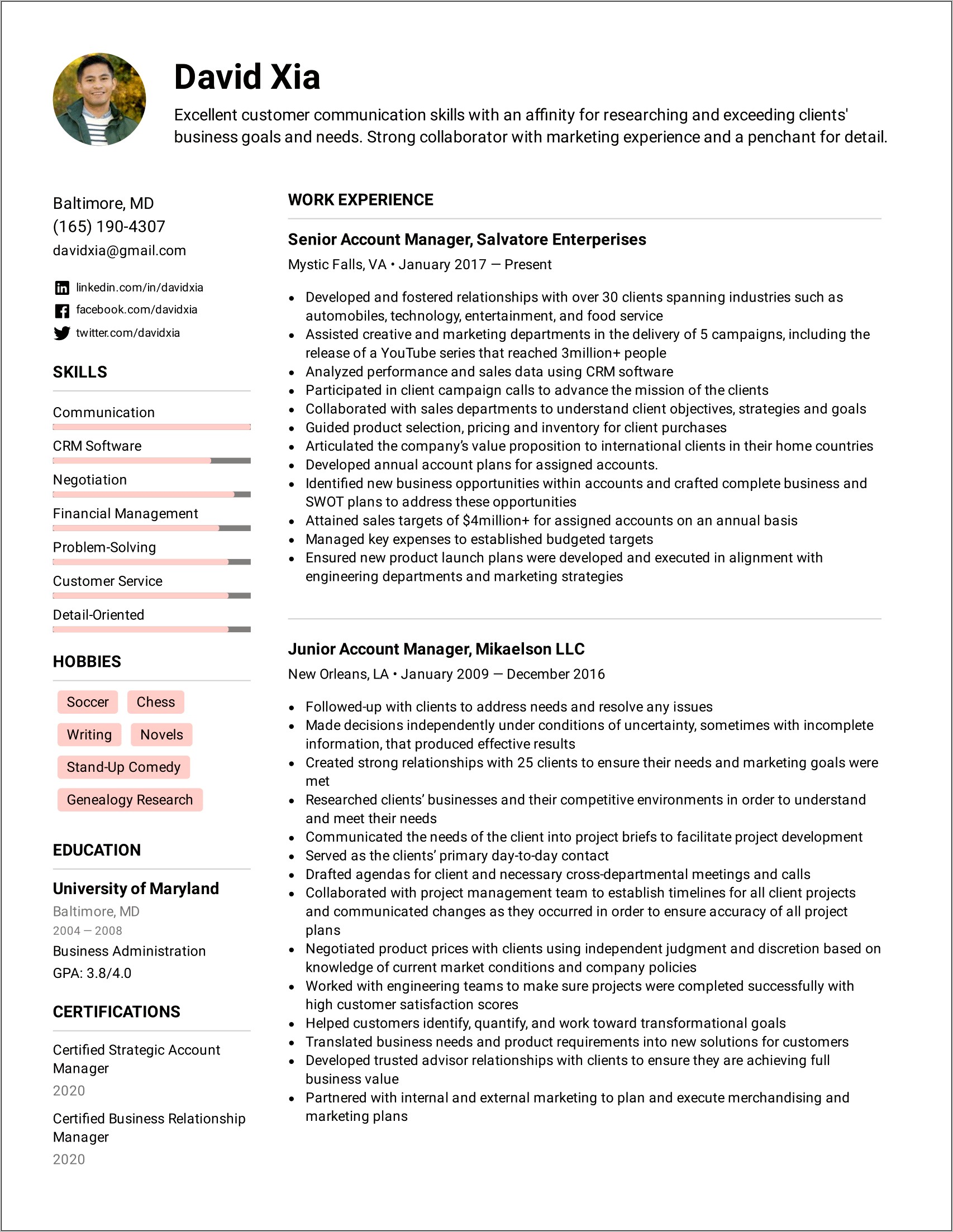 Describe Social Competance Skills Resume