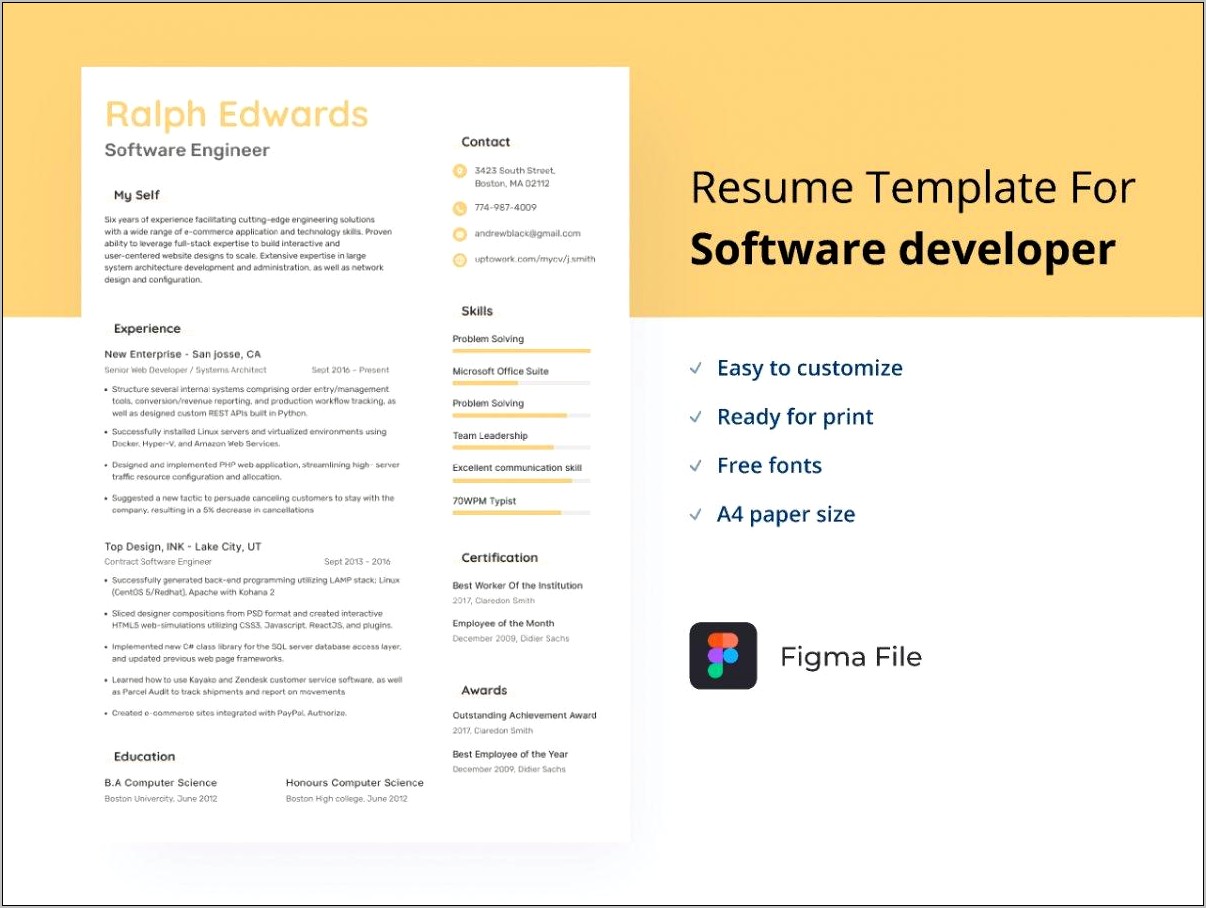 Detailed Software Developer Sample Resume