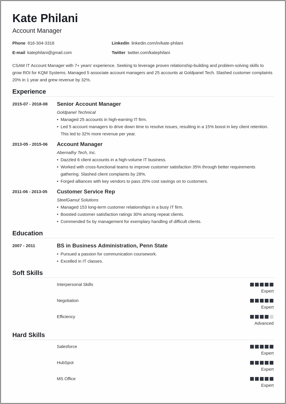 Digital Advertising Account Manager Resume