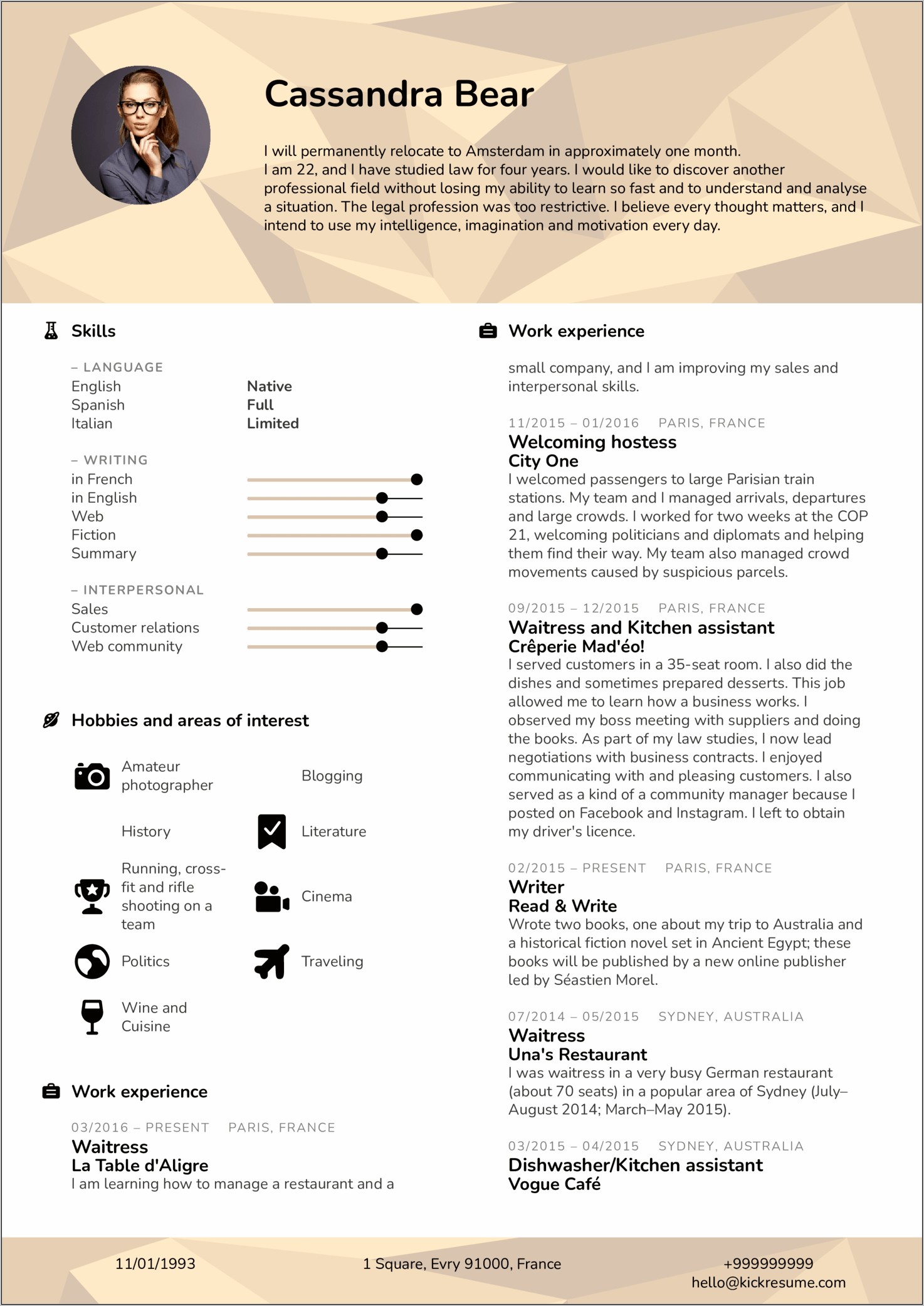 Dishwasher Resume Samples Job Bank