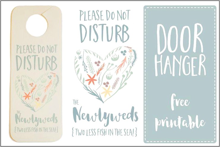 Do Not Disturb Sign Template Download