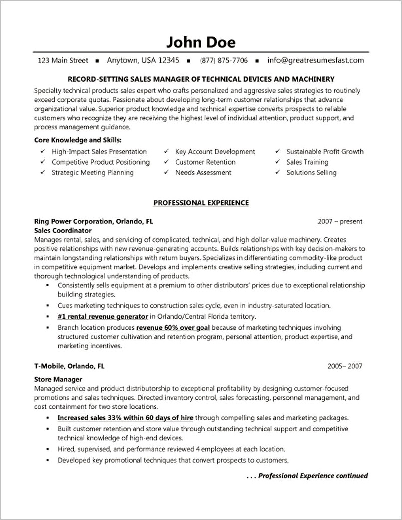 Dollar General Store Manager Resume