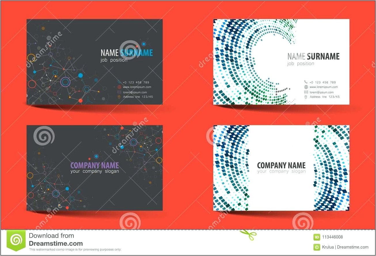 Double Sided Business Card Template Download