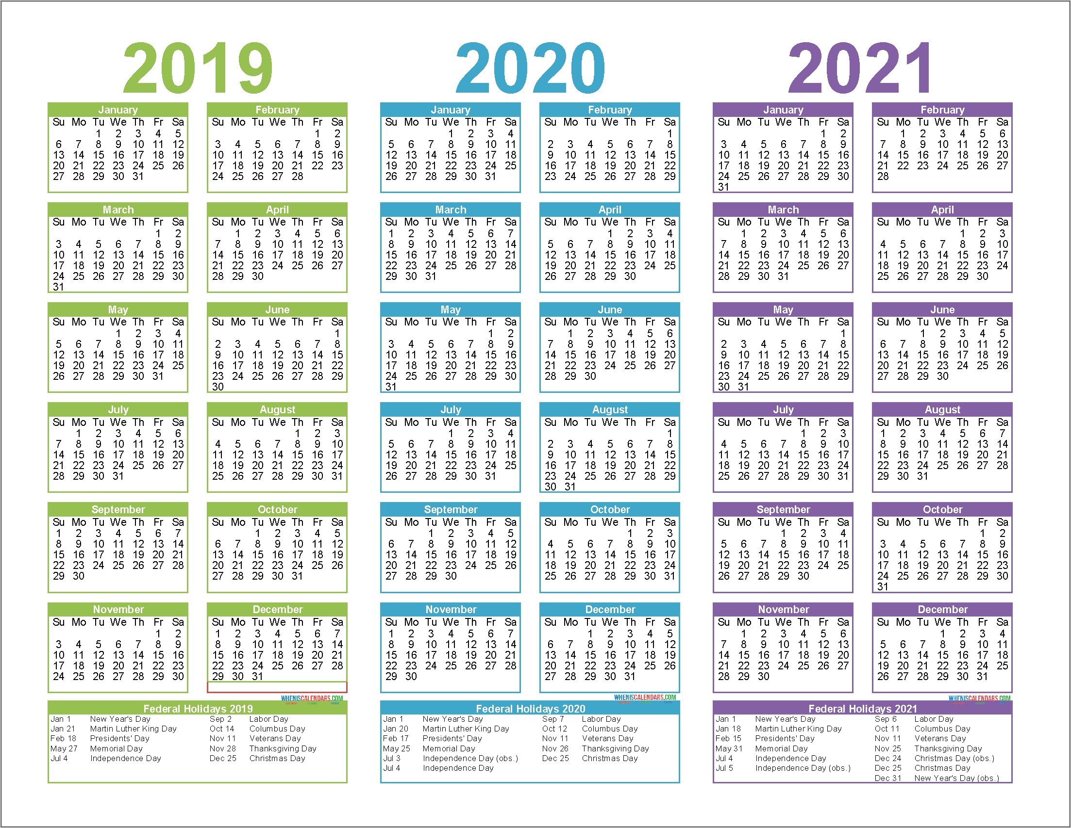 Download 2019 Monthly Calendar Template Excel