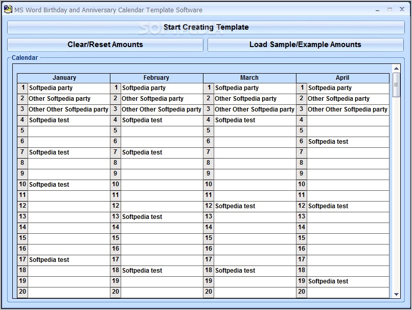 Download A Calendar Template For Microsoft Word