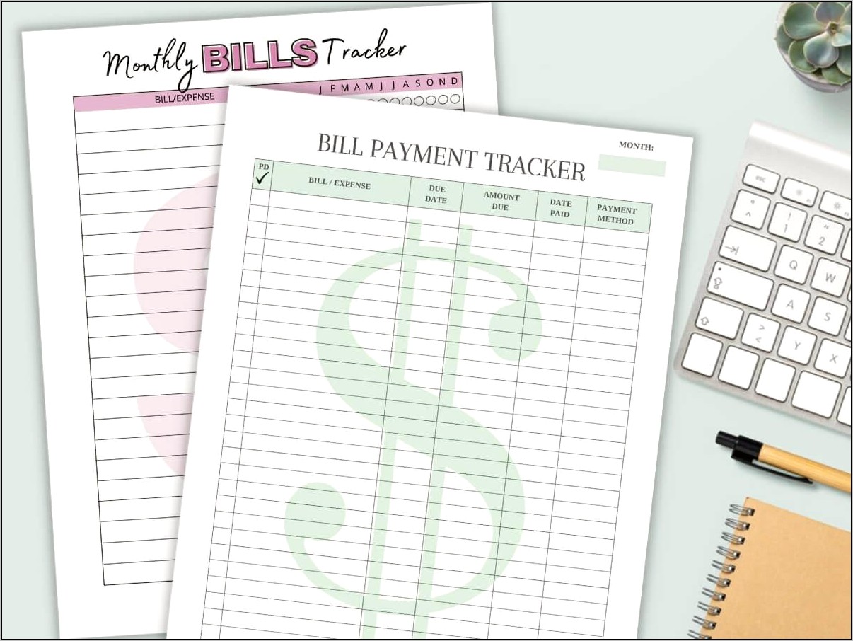 Download A Log Bills Template For Pages