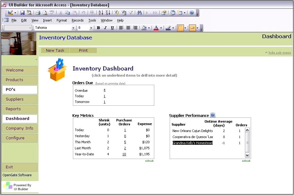 Download Access 2010 Web Database Templates