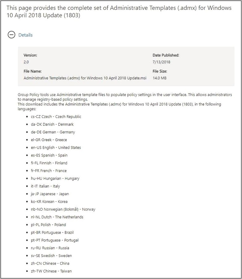 Download Administrative Templates Admx For Windows 10