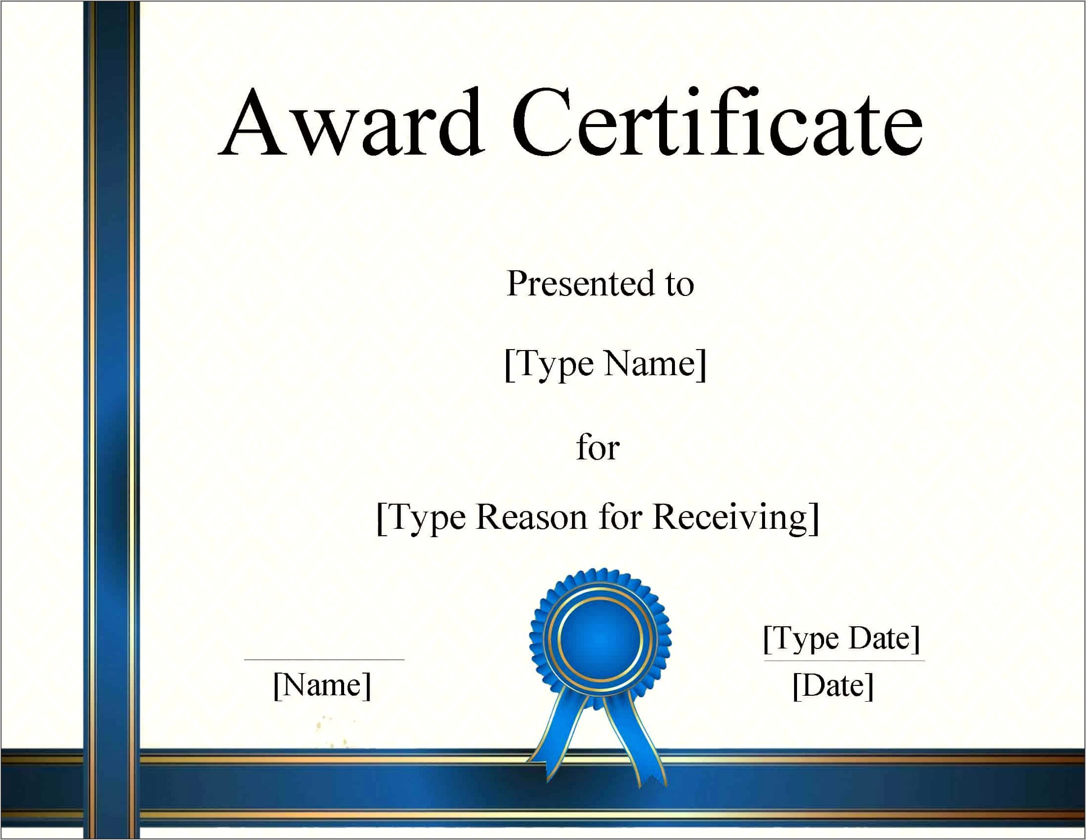 Download Award Template For Microsoft Word