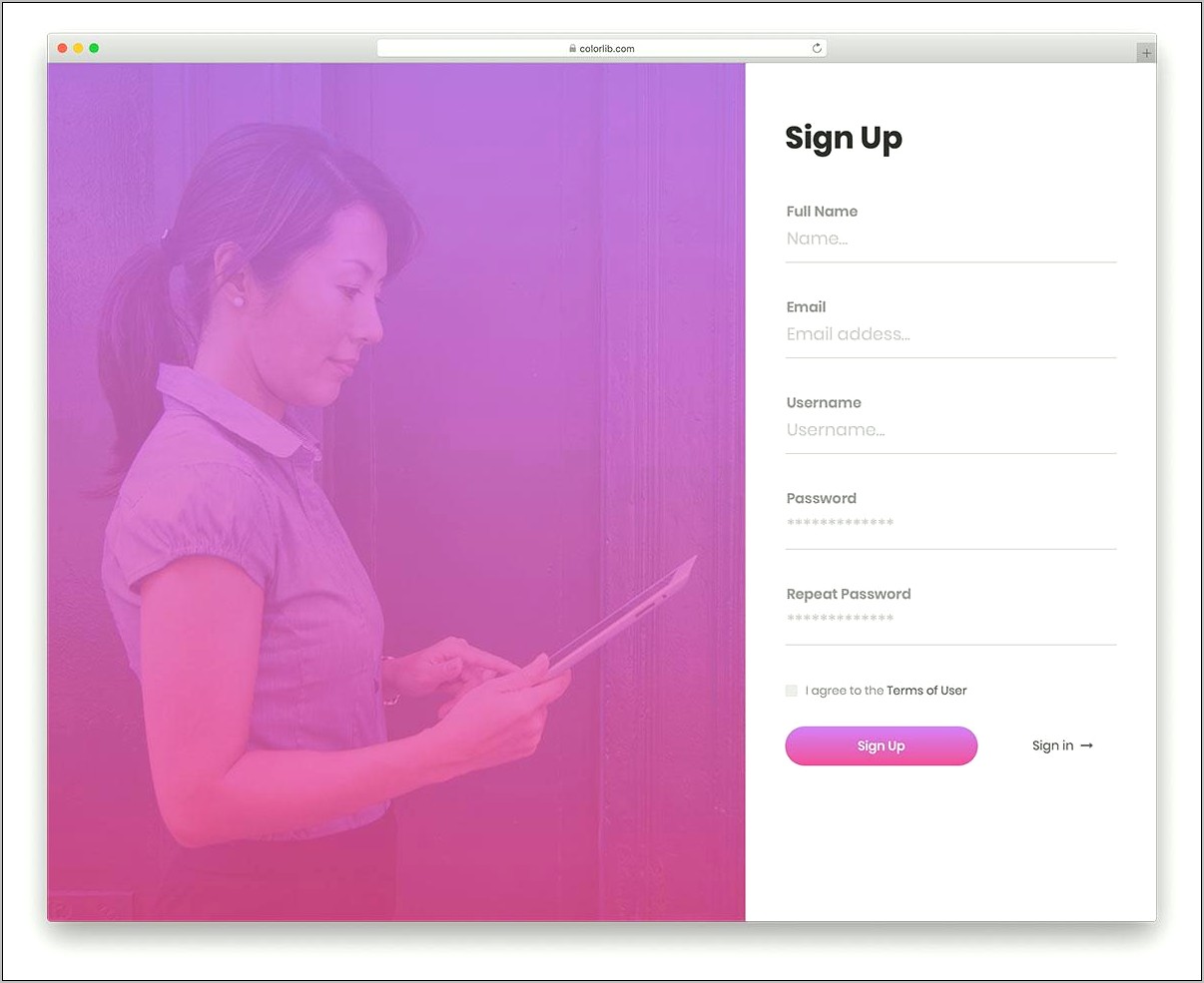 Download Bootstrap Template For Registration Form