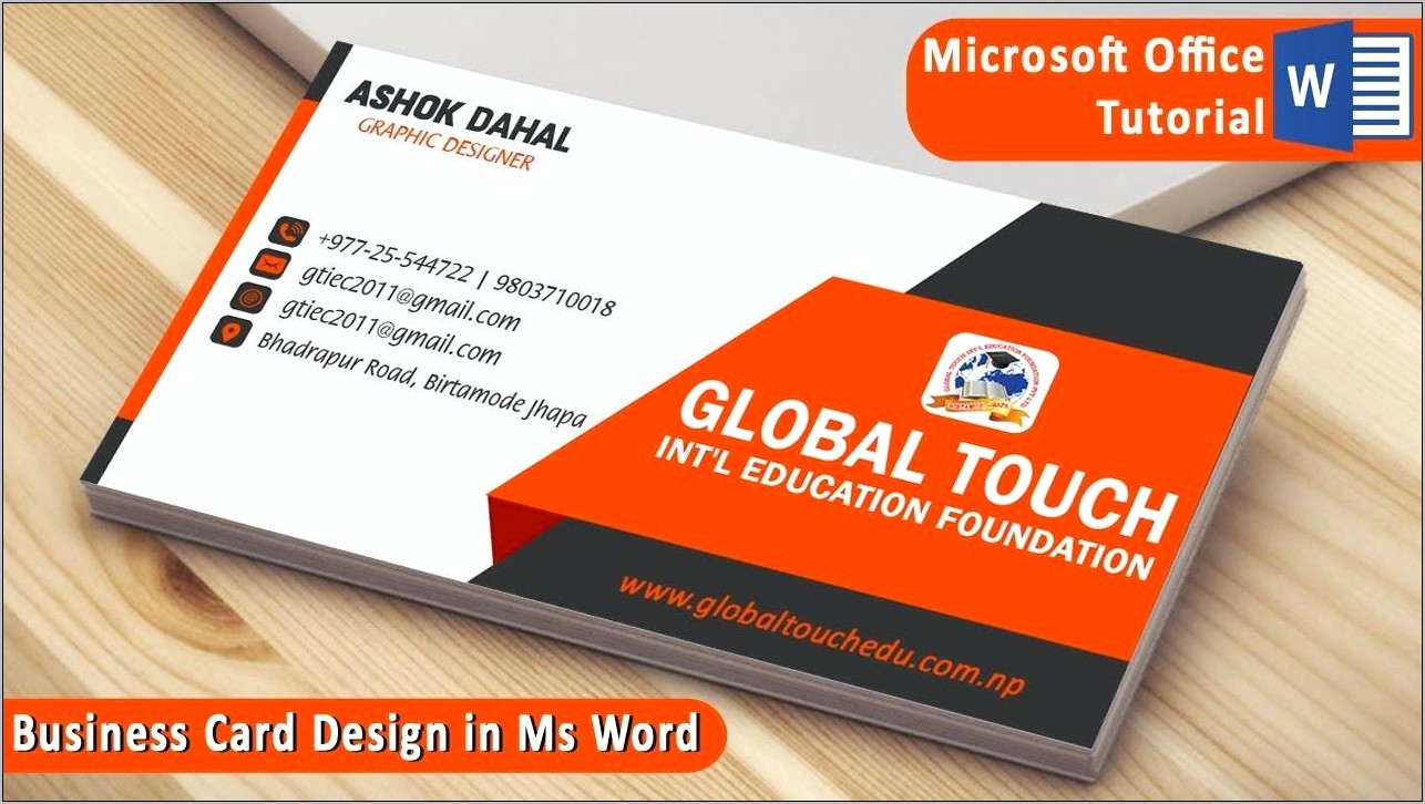 Download Business Card Template Word 2003