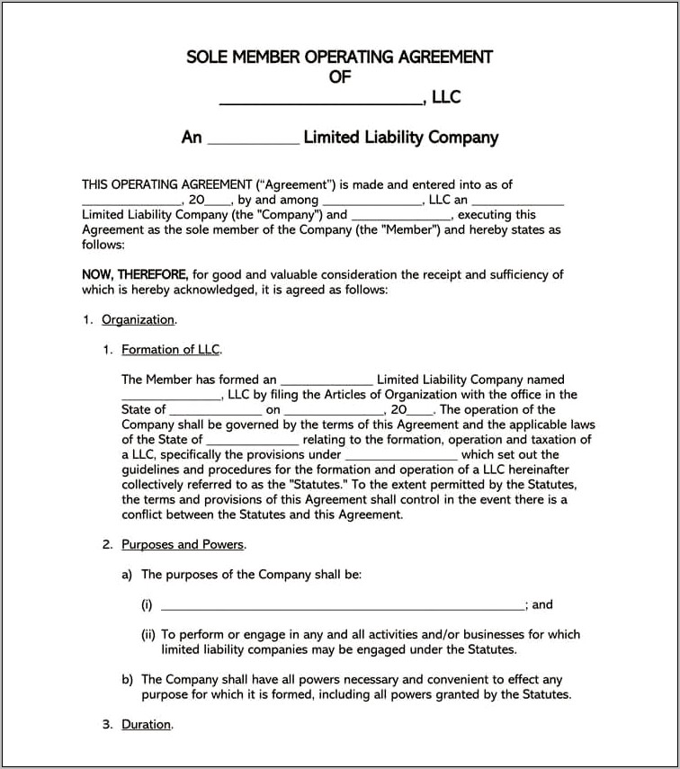 Download California Llc Operating Agreement Template