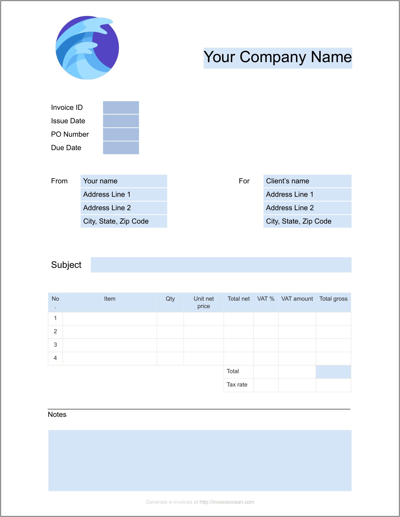 Download Computer Consulting Invoice Template Excel