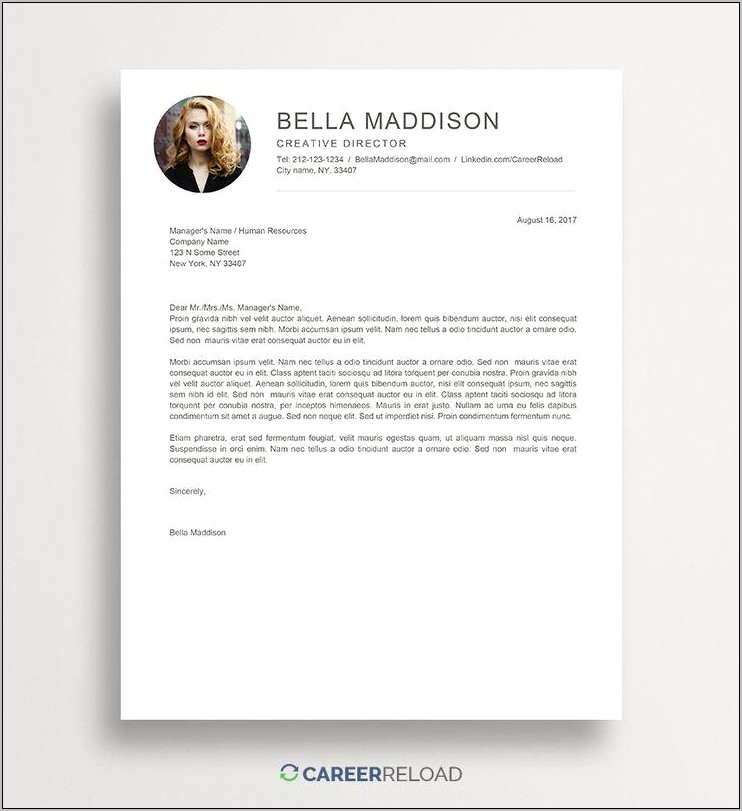 Download Cover Letter Template For Word