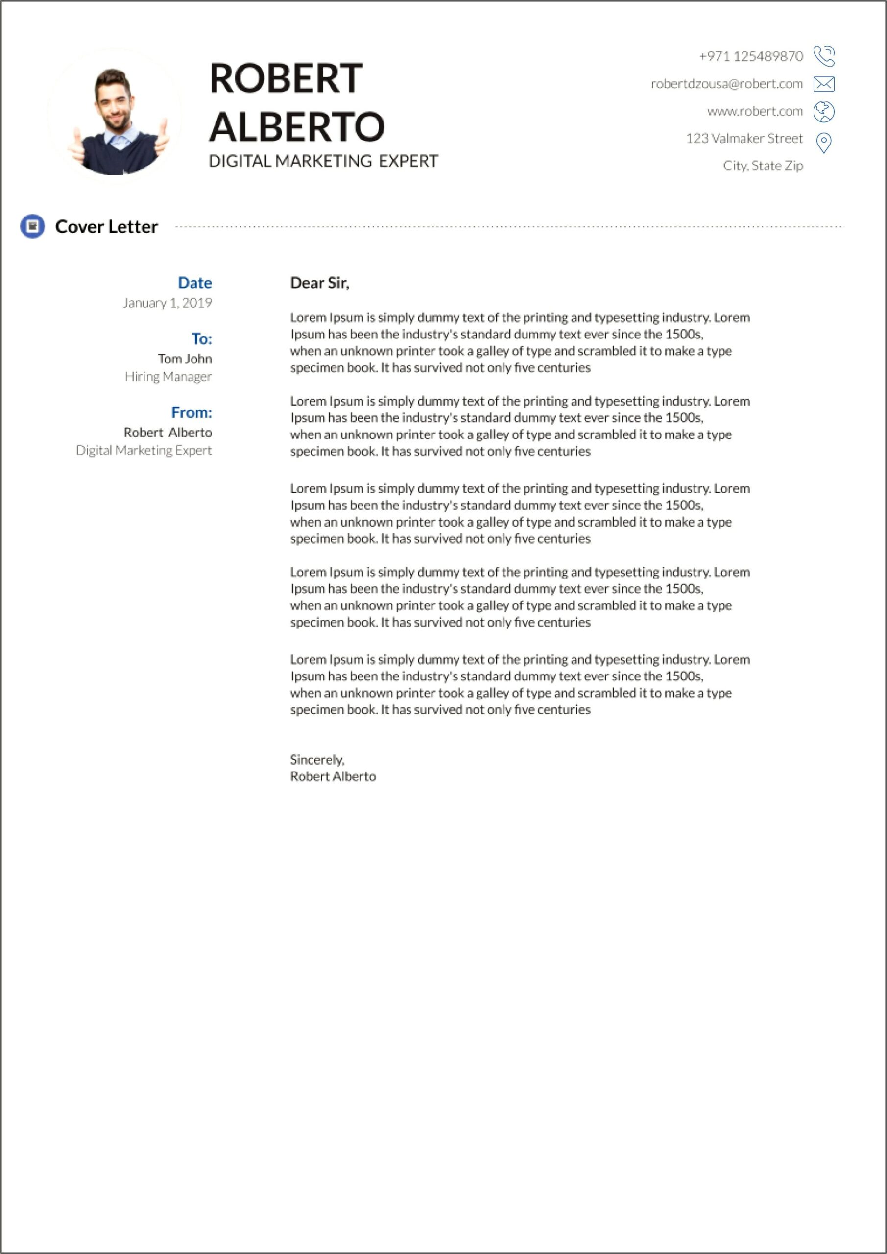 Download Cover Letter Template Microsoft Word