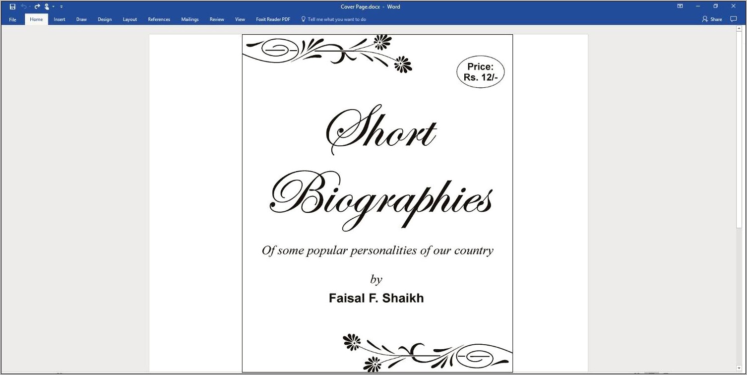 Download Cover Page Templates For Ms Word 2007