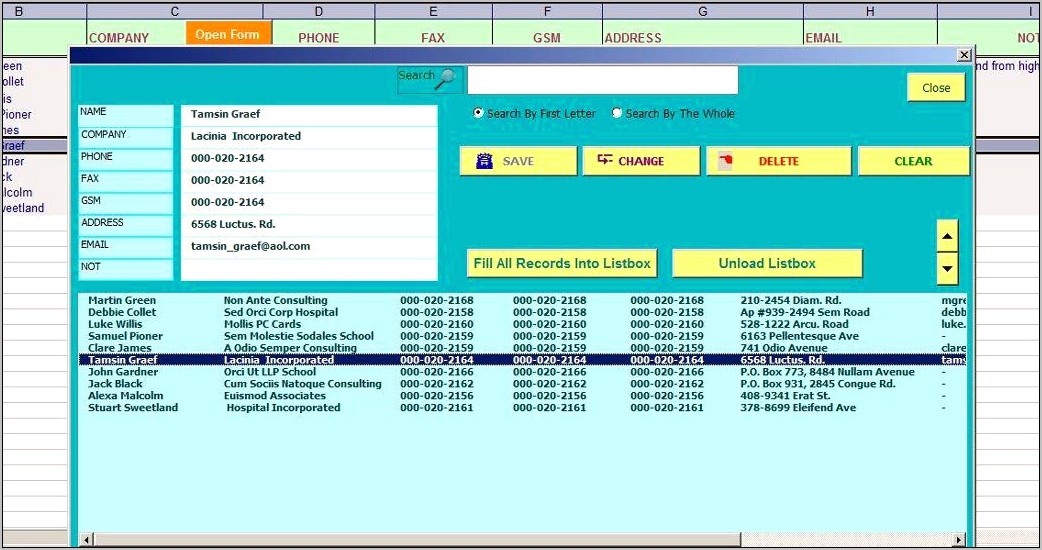 Download Customizable Simple Userform Excel Template