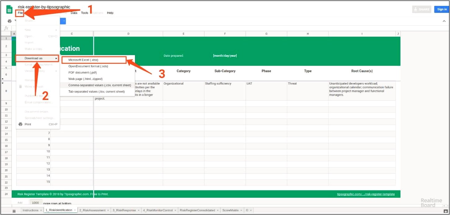 Download Excel File Google Sheet Template