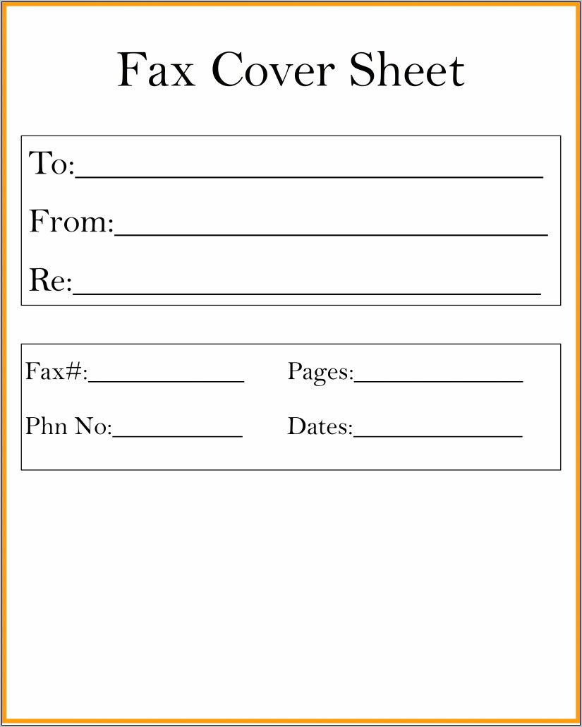 Download Fax Cover Sheet Template Word