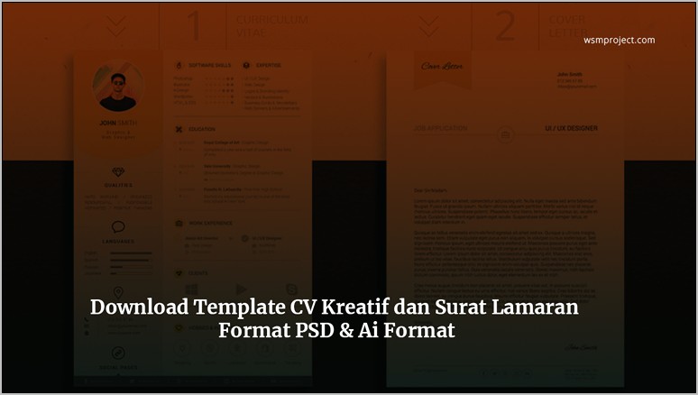 Download File Template Lamaran Kerja Psd