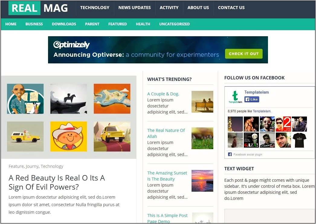 Download Flat Mag Themeforest Responsive Magazine Blogger Template