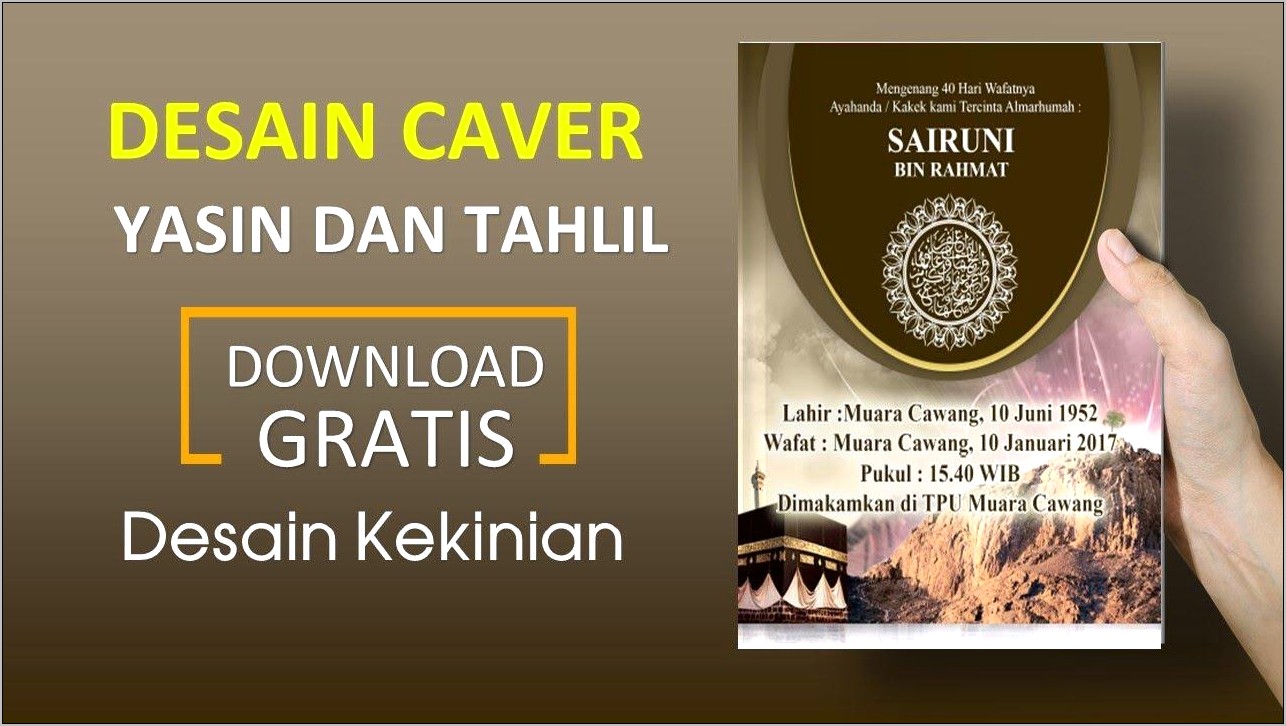 Download Gratis Template Cover Yasin Psd