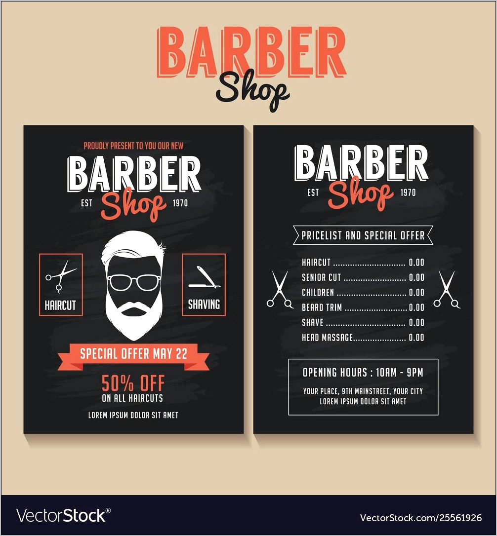 Download Hair Salon Price List Template