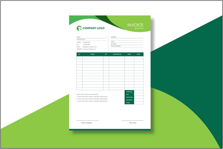 Download Invoice Template Excel With Logo