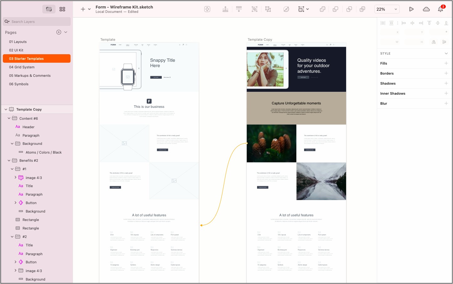 Download Landing Page Template Wireframe Html