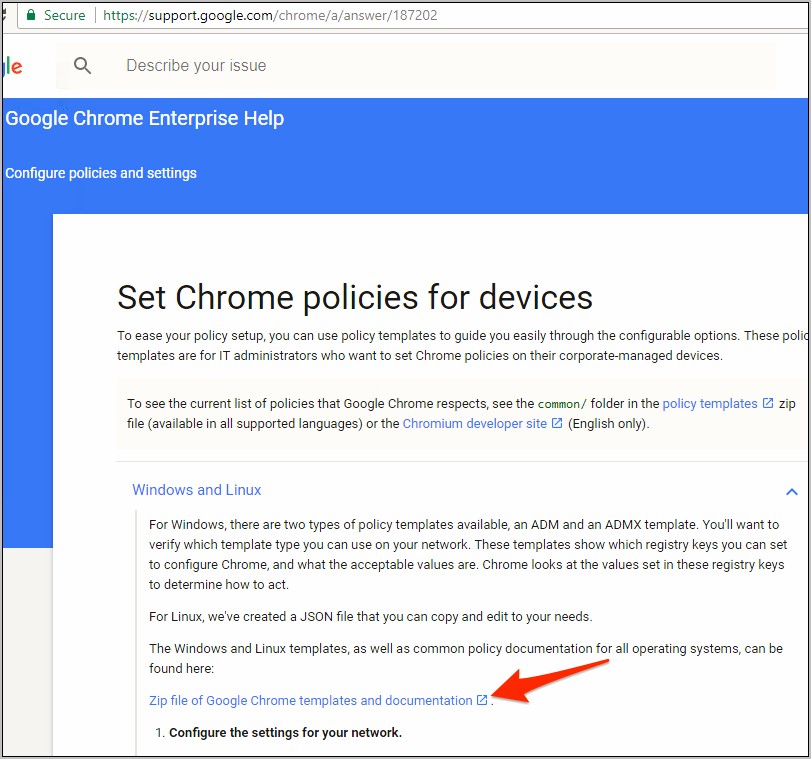 Download Latest Google Chrome Admx Templates