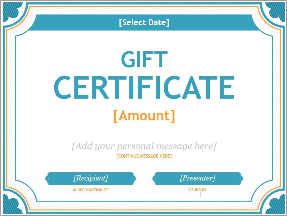 Download Microsoft Word Gift Certificate Template