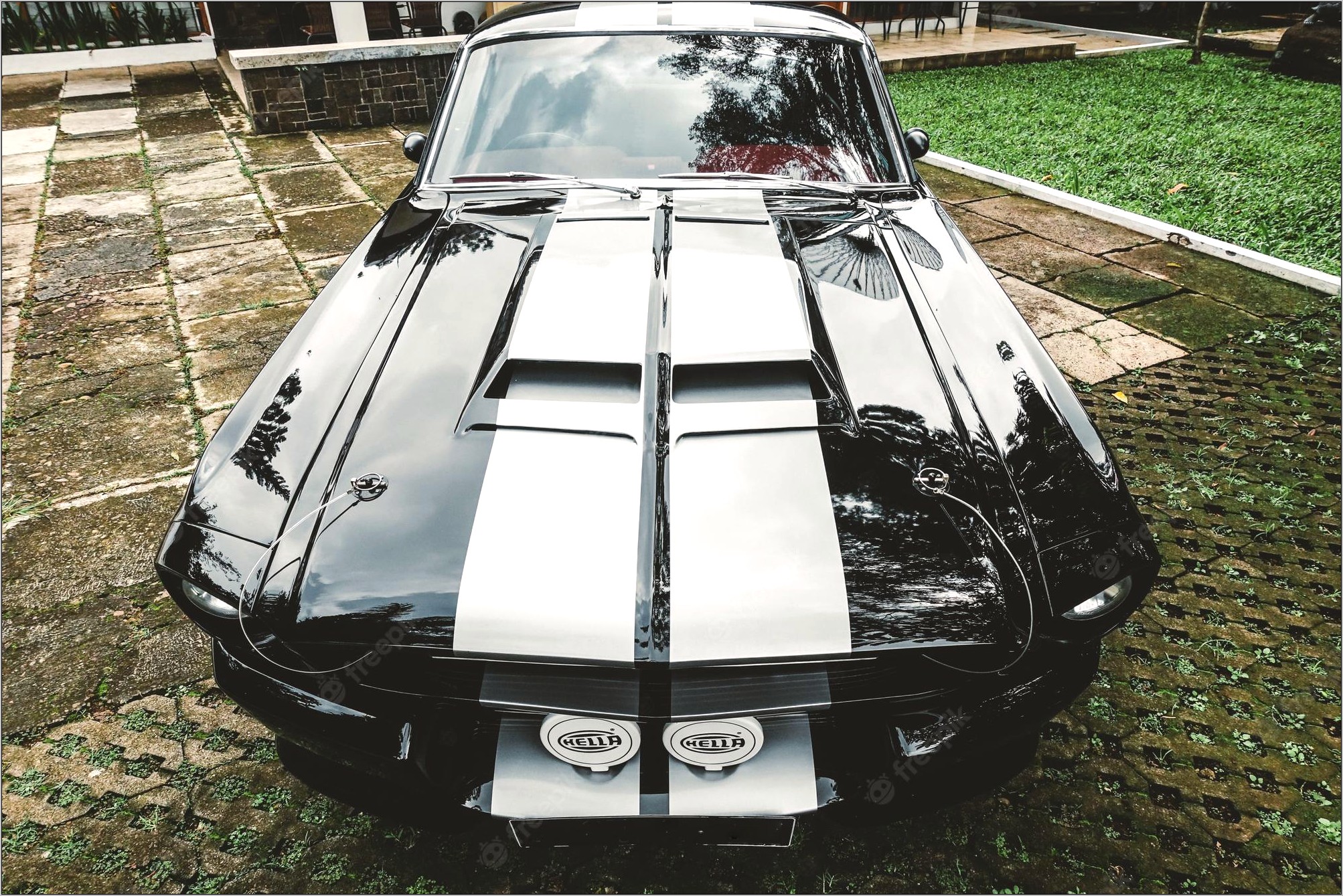 Download Mustang Racing Stripes Vector Template