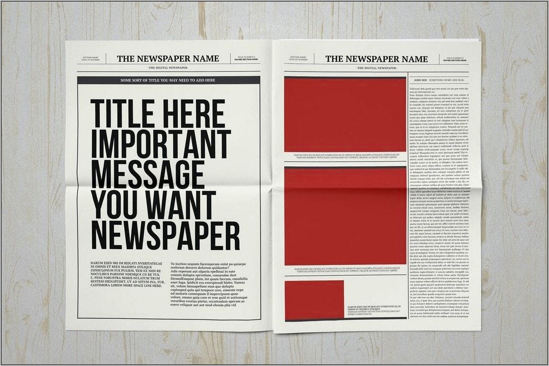 Download Newspaper Template For Microsoft Publisher