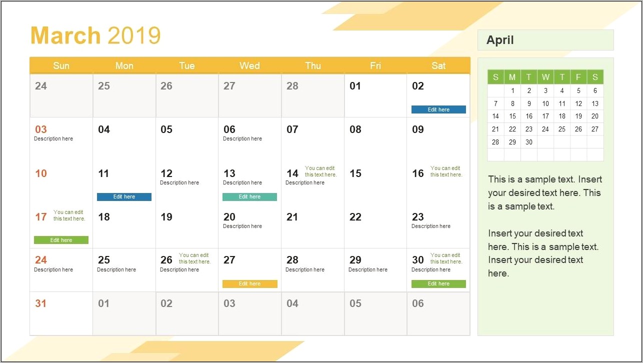 Download Planner Template Annual Calendar 2019