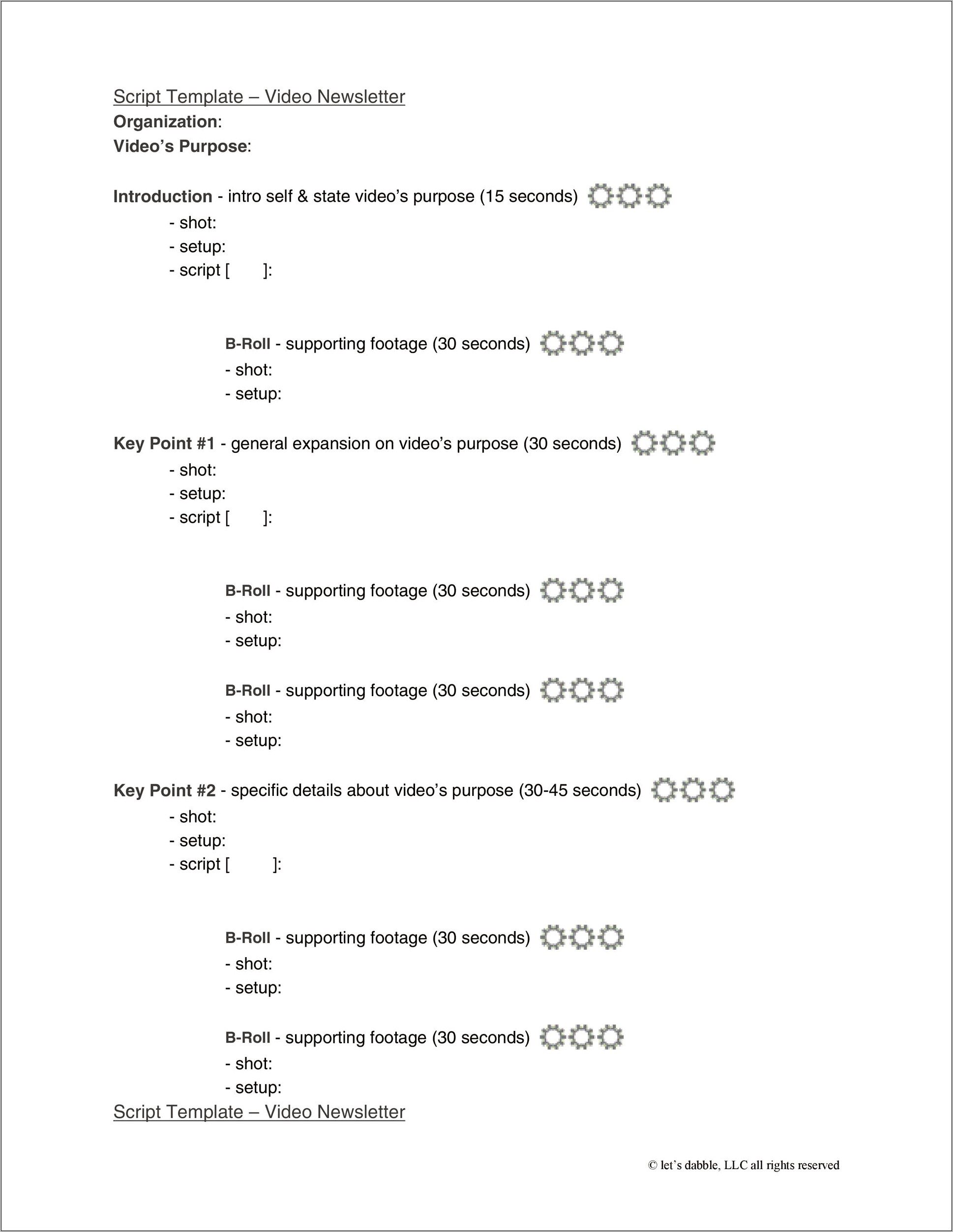 Download Short Film Script Template Word