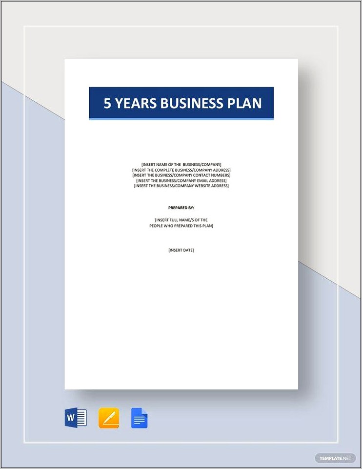 Download Simple Business Plan Template Word