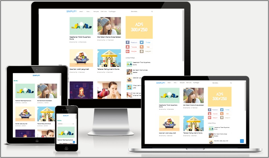 Download Simplify 2 Responsive Blogger Template