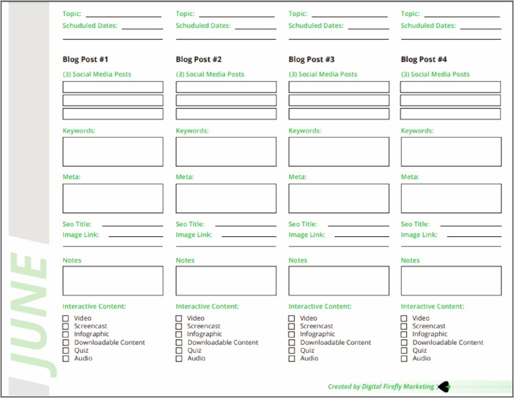 Download Social Media Marketing Plan Template