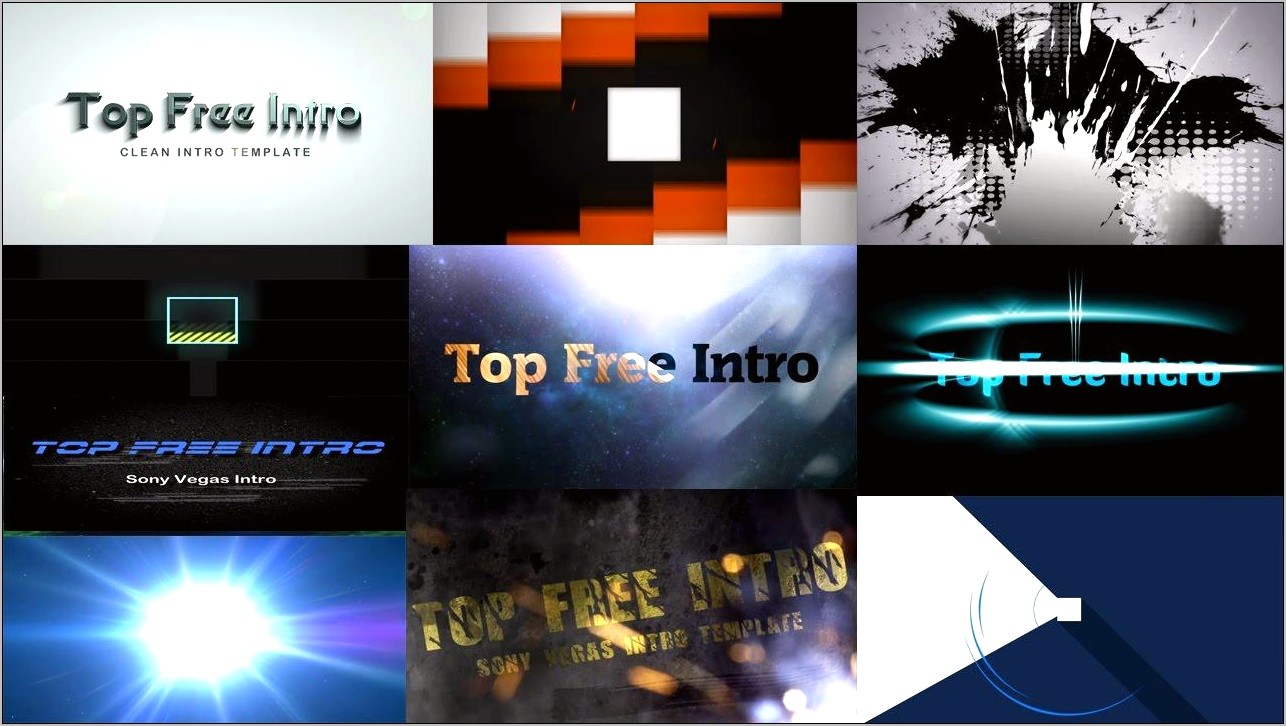 Download Sony Vegas Pro 13 Templates