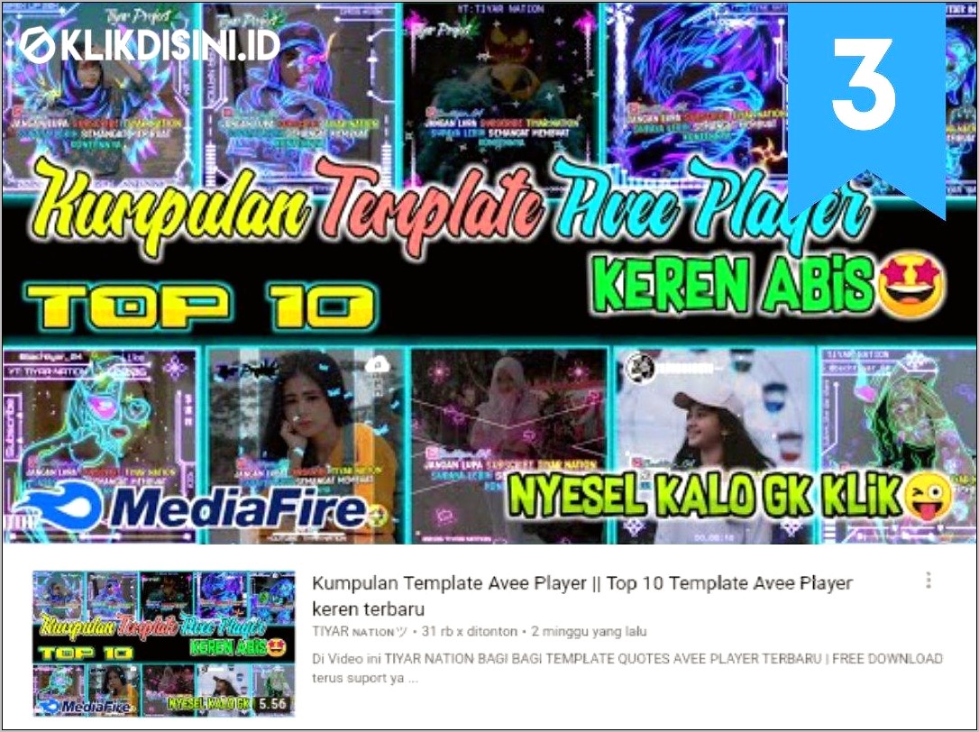 Download Template Avee Player Quotes Keren