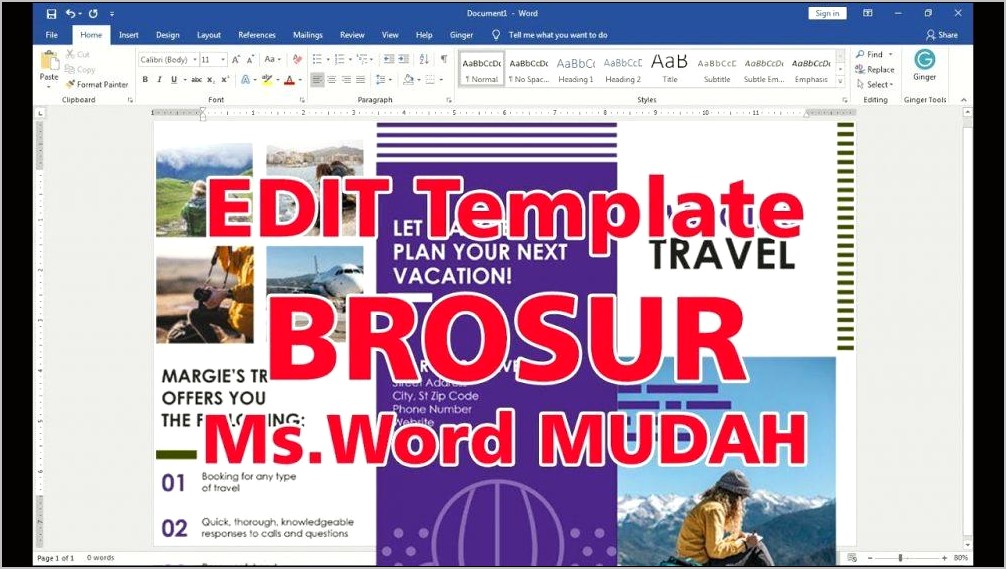 Download Template Brosur Di Ms Word