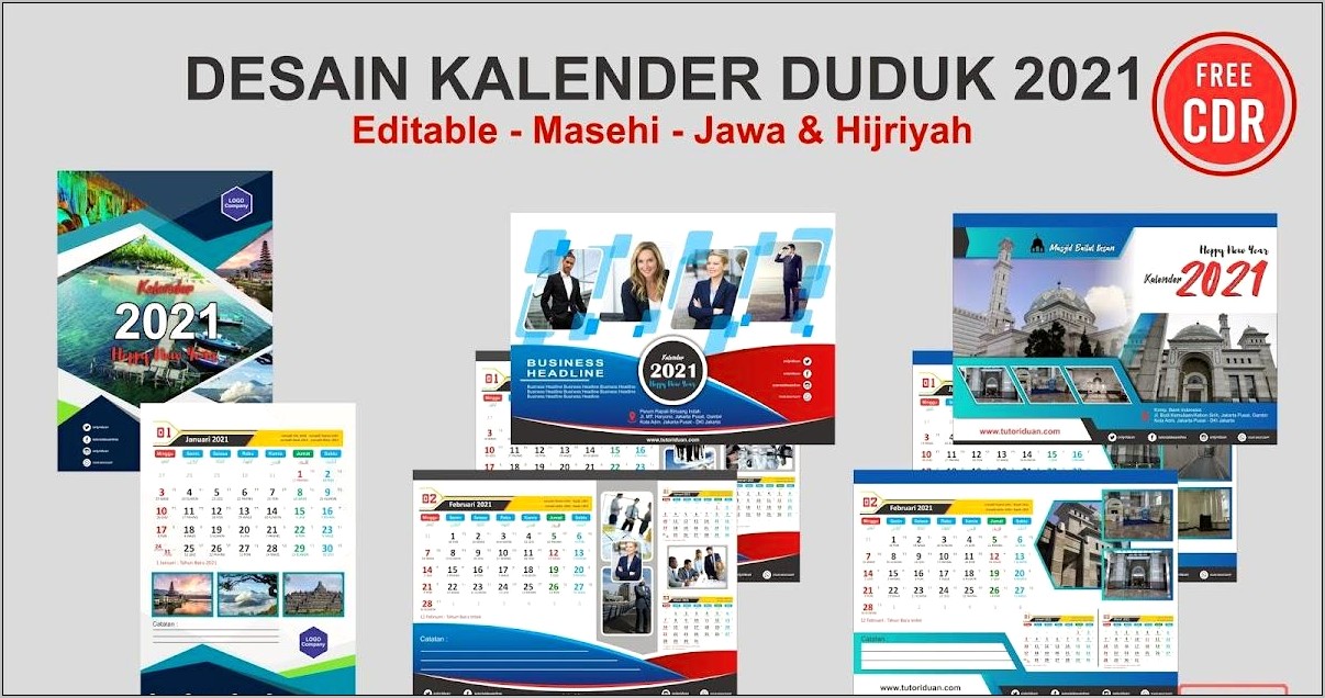 Download Template Kalender Meja 2019 Cdr