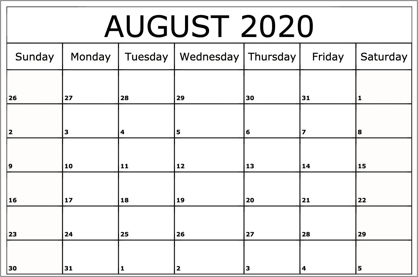 Download Templates Of 2020 Calendar Pdf