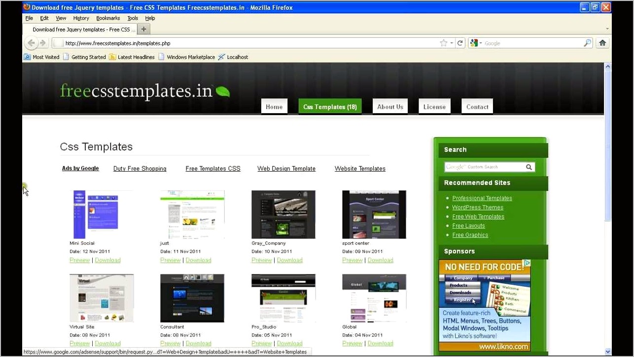 Download Templates Using Html And Css