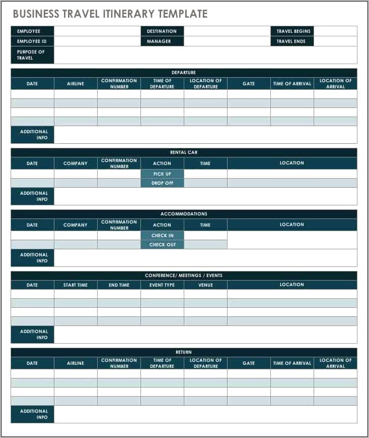 Download The Google Sheet Template Travel