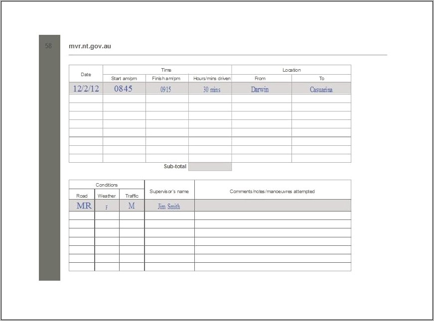 Download Truck Driver Trip Report Template