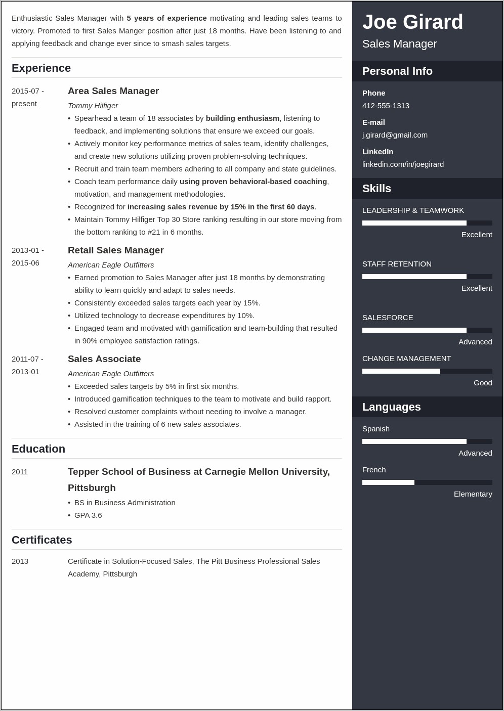 Dynamics 365 Project Manager Resume