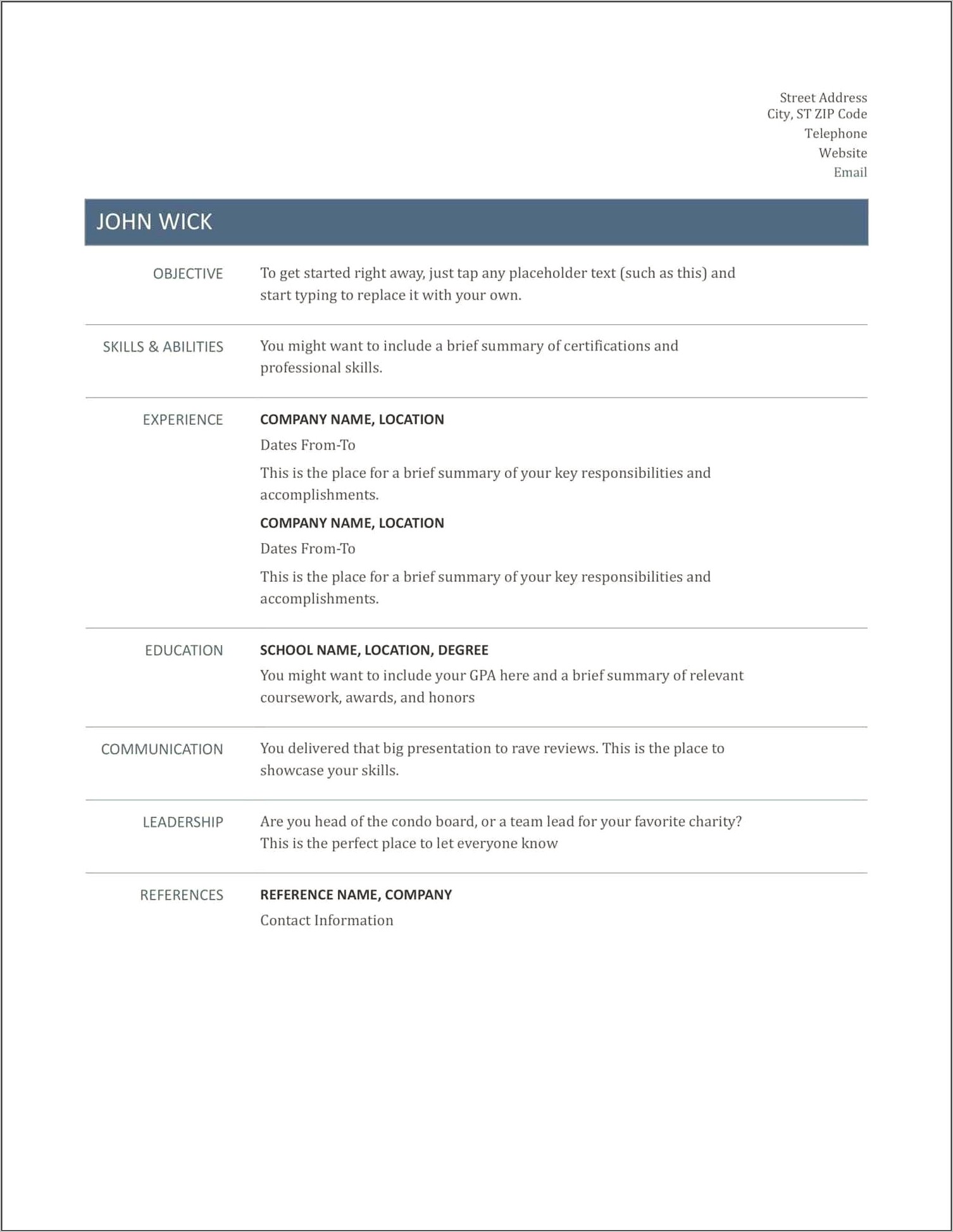 Ece Fresher Resume Free Download