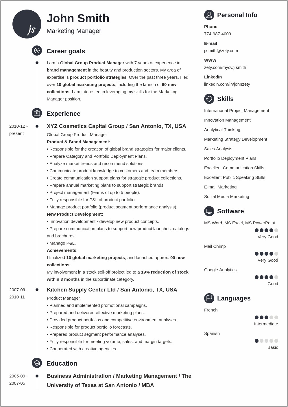 Education Description For Resume Examples