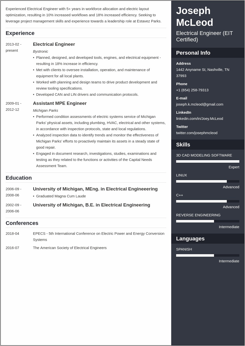 Electrical Engineer Job Description Resume